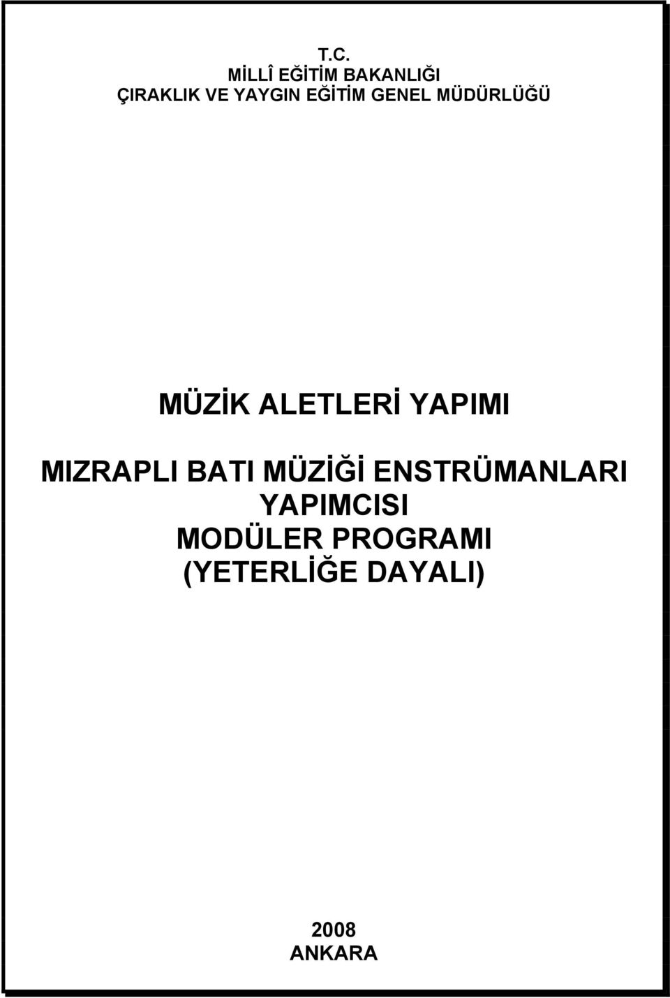 YAPIMI MIZRAPLI BATI MÜZİĞİ ENSTRÜMANLARI