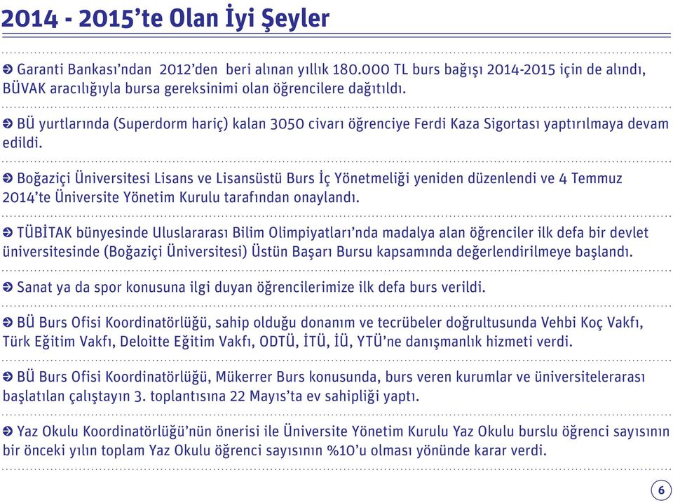 Boğaziçi Üniversitesi Lisans ve Lisansüstü Burs İç Yönetmeliği yeniden düzenlendi ve 4 Temmuz 2014 te Üniversite Yönetim Kurulu tarafından onaylandı.