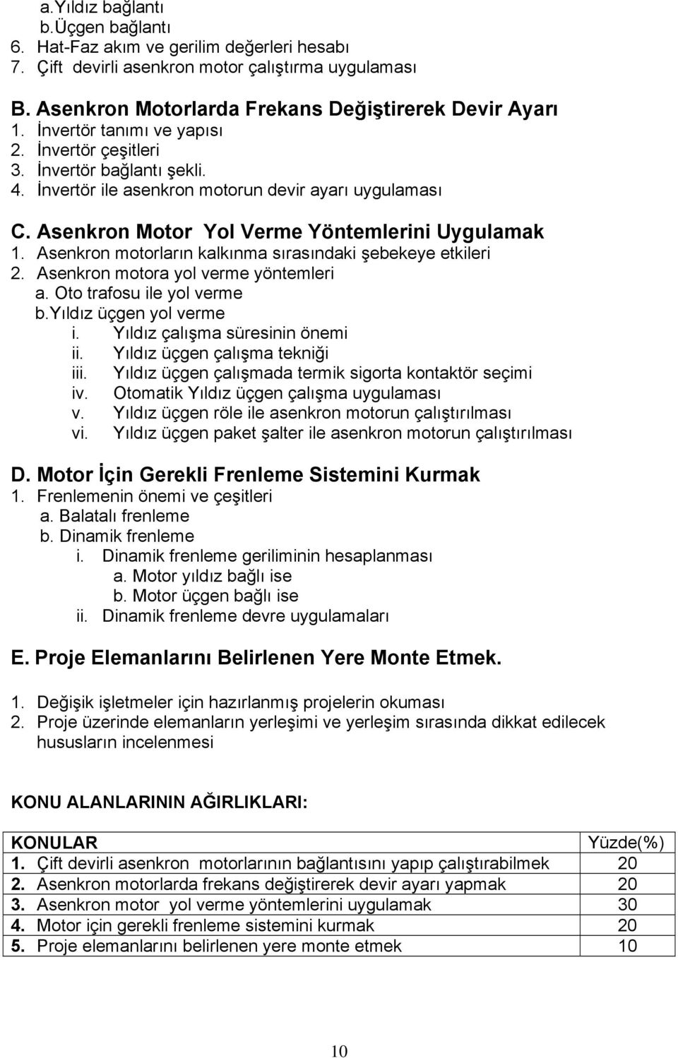 Asenkron motorların kalkınma sırasındaki şebekeye etkileri 2. Asenkron motora yol verme yöntemleri a. Oto trafosu ile yol verme b.yıldız üçgen yol verme i. Yıldız çalışma süresinin önemi ii.