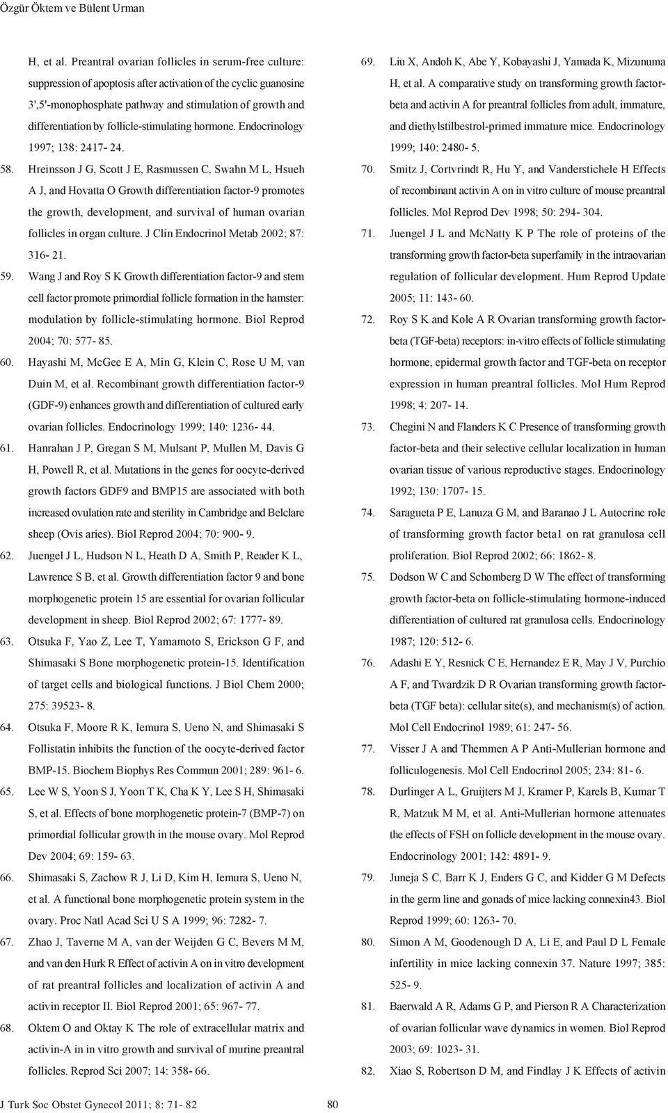 follicle-stimulating hormone. Endocrinology 1997; 138: 2417-24. 58.