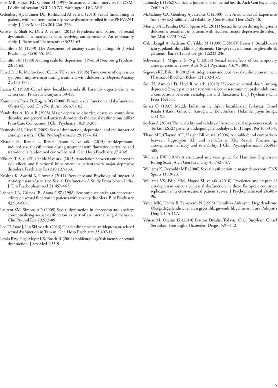 (2012) Prevalence and pattern of sexual dysfunction in married females receiving antidepressants: An exploratory study. J Pharmacol Pharmacother 3:259-65.