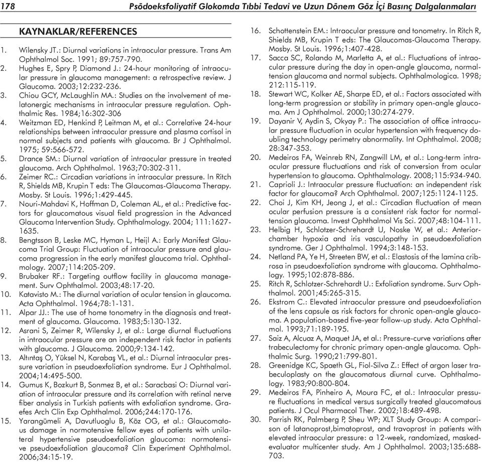 : Studies on the involvement of melatonergic mechanisms in intraocular pressure regulation. Ophthalmic Res. 1984;16:302-306 4. Weitzman ED, Henkind P, Leitman M, et al.