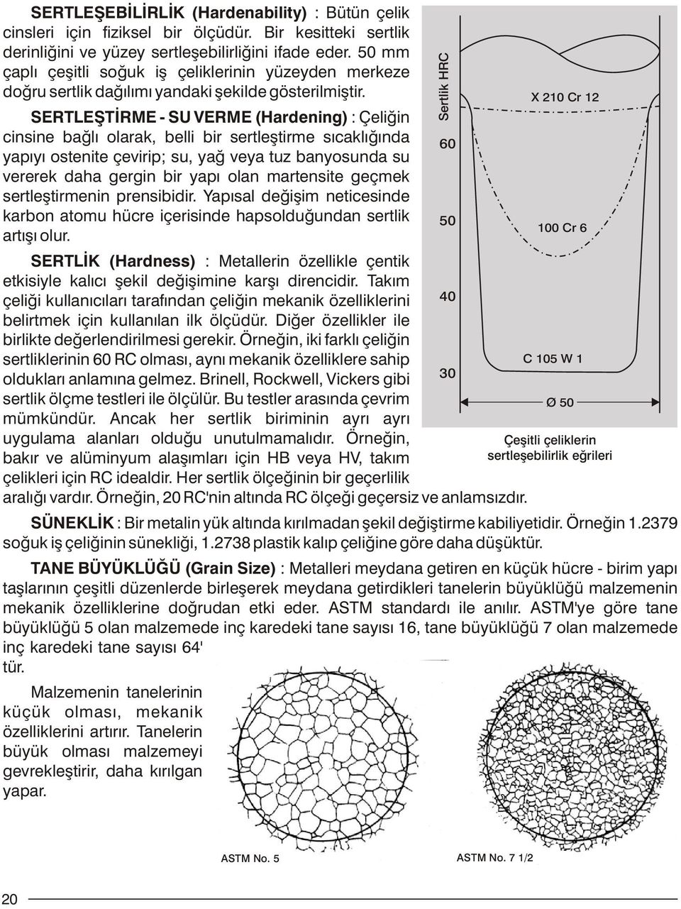 SERTLEÞTÝRME - SU VERME (Hardening) : Çeliðin cinsine baðlý olarak, belli bir sertleþtirme sýcaklýðýnda yapýyý ostenite çevirip; su, yað veya tuz banyosunda su vererek daha gergin bir yapý olan