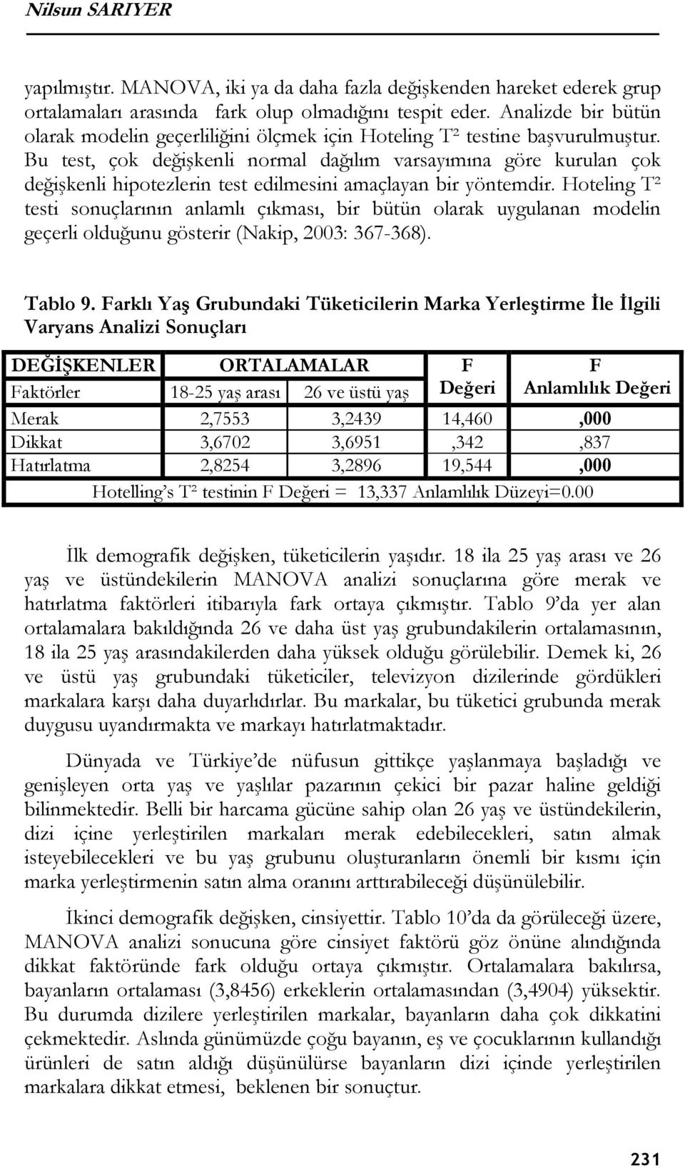 Bu test, çok değişkenli normal dağılım varsayımına göre kurulan çok değişkenli hipotezlerin test edilmesini amaçlayan bir yöntemdir.