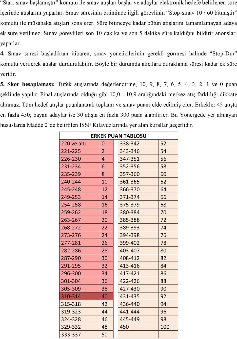 Sınav görevlileri son 10 dakika ve son 5 dakika süre kaldığını bildirir anonsları yaparlar. 4.