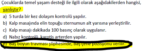 22- sorular 22-1 : Yetişkinlerde dış kalp masajında basınç, hangi noktaya uygulanmalıdır. C: Göğüs kemiğinin alt ve üst ucunu tespit ederek alt yarısına uygulanır.