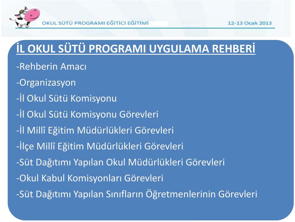 İlçe Millî Eğitim Müdürlükleri Görevleri Süt Dağıtımı Yapılan Okul Müdürlükleri