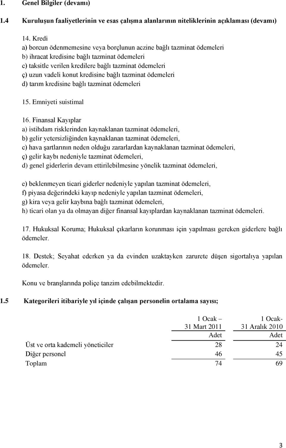 kredisine bağlı tazminat ödemeleri d) tarım kredisine bağlı tazminat ödemeleri 15. Emniyeti suistimal 16.