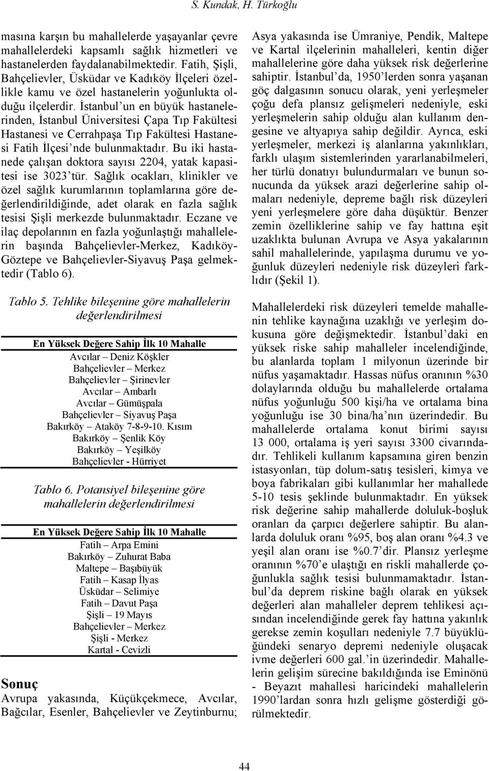 İstanbul un en büyük hastanelerinden, İstanbul Üniversitesi Çapa Tıp Fakültesi Hastanesi ve Cerrahpaşa Tıp Fakültesi Hastanesi Fatih İlçesi nde bulunmaktadır.