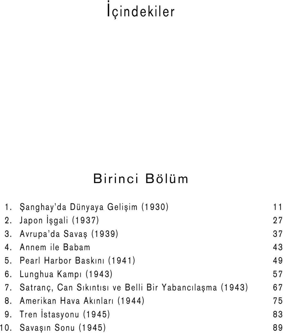 Pearl Harbor Bask n (1941) 49 6. Lunghua Kamp (1943) 57 7.