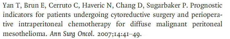 Bu çalışmanın 2007 yılında güncellenmiş verileri: Sitoredüktif cerrahi sonrası HİPEK ve EPİC