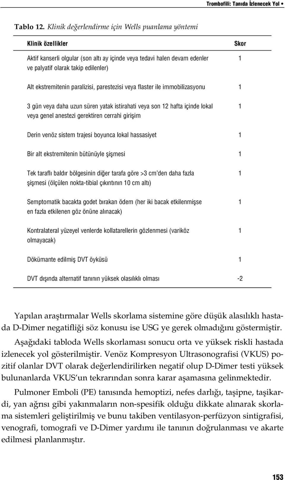 paralizisi, parestezisi veya flaster ile immobilizasyonu 3 gün veya daha uzun süren yatak istirahati veya son 2 hafta içinde lokal veya genel anestezi gerektiren cerrahi giriflim Derin venöz sistem