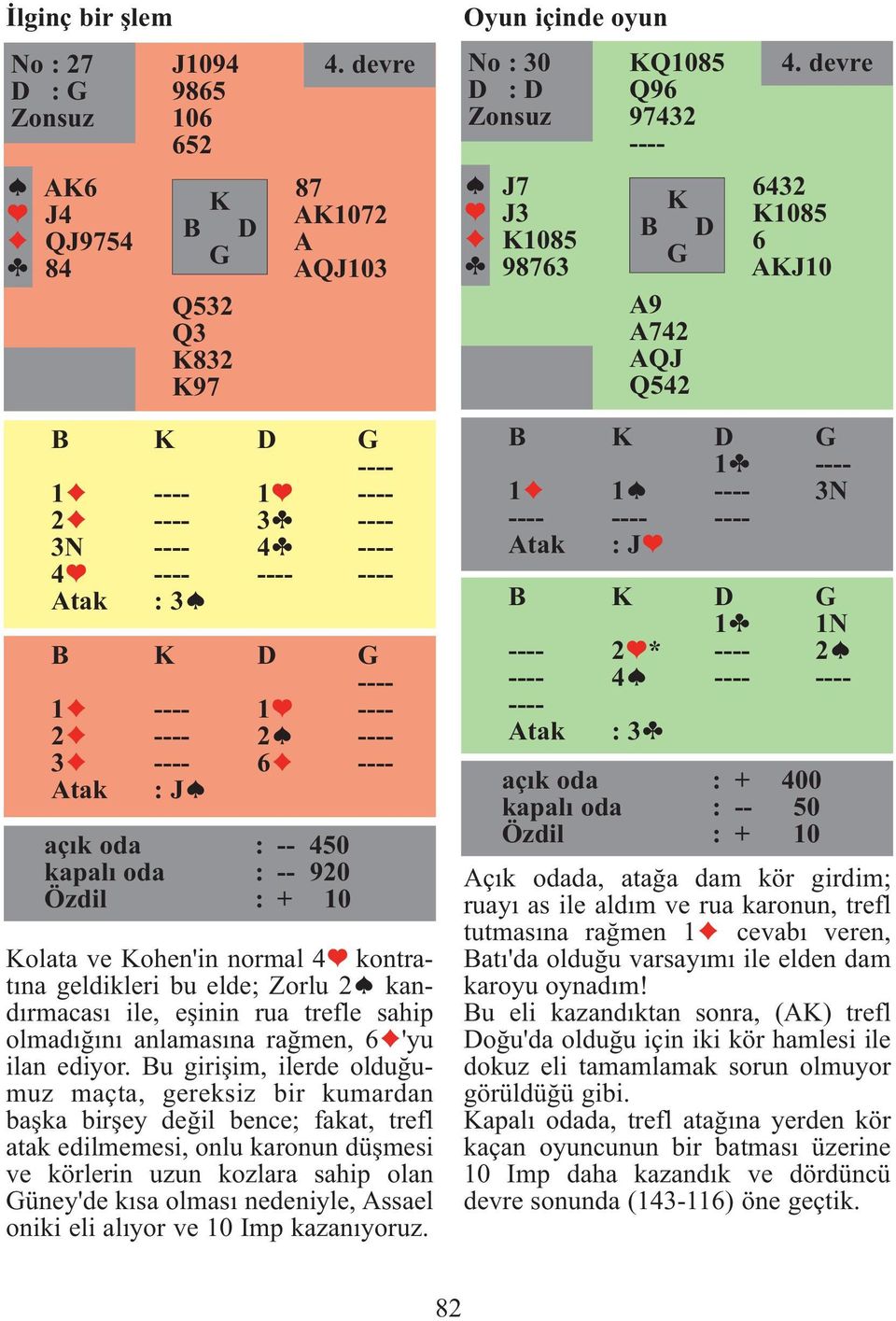 ile, eşinin rua trefle sahip olmadığını anlamasına rağmen, 6'yu ilan ediyor.