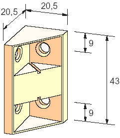Köşe bağlantı elemanları Resim 1.8: Trapez bağlantı elemanı uygulaması Bağlantı köşebentleri köşe bağlantılarında, raflarda ve bazaların iç bağlantılarında kullanılır. Örtü kapakları plastiktir.
