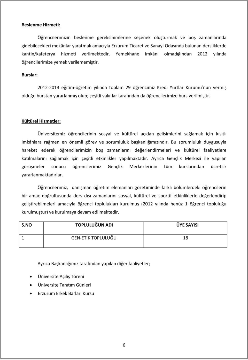 Burslar: 2012-2013 eğitim-öğretim yılında toplam 29 öğrencimiz Kredi Yurtlar Kurumu nun vermiş olduğu burstan yararlanmış olup; çeşitli vakıflar tarafından da öğrencilerimize burs verilmiştir.