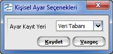 Sonuç olarak Rapor Çıktı Kodunda her bir rapor için sadece bir tane ayar kaydedilir. Aynı kayıttan ikinci kere kayıt eklenmek istendiğinde kullanıcı uyarılır.