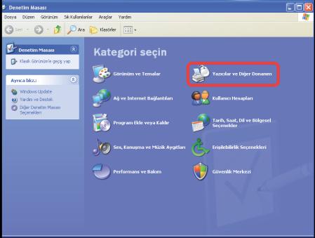 Windows XP Yazıcı Bağlantı Noktası Ayarları 1. Bilgisayarınızın Başlat menüsüne tıklayınız ve Denetim Masası na giriniz. 3.