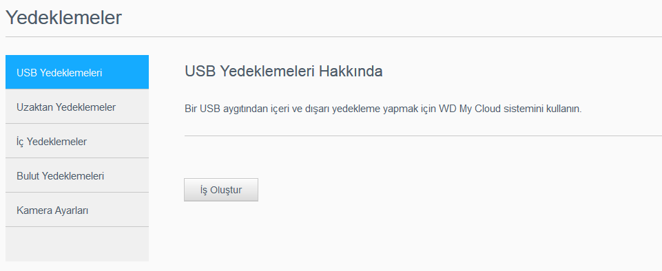 DOSYALARI YEDEKLEME VE GERI ALMA My Cloud aygıtı, dosya transferi sırasında harici bağlanan USB sürücüler için aşağıdaki formatları destekler: FAT32 NTFS HFS+J UYARI!