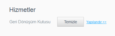 AYARLARI YAPILANDIRMA Hizmetler Genel ekranın bu bölümü My Cloud aygıtınızda kullanılabilir Geri Dönüşüm hizmetini etkinleştirir veya devre dışı bırakır.