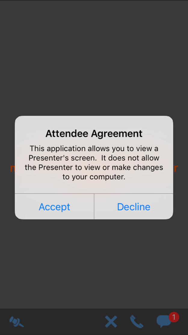 Bir Sunuma bir ios Aygıttan Katılma Bir sunuma katılmak için, katılımcınızın Apple App Store'dan Bomgar sunum uygulamasını indirmesi gerekir. Bomgar sunum istemcisi, Apple ios 8.