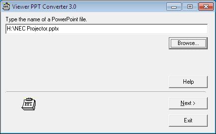 8. Kullanıcı Destek Yazılımı ❻ PowerPoint dosyalarının Slayt (Viewer PPT Converter 3.0) olarak dönüştürülmesi Viewer PPT Converter 3.