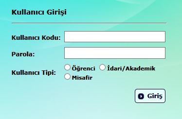 1 SİSTEME GİRİŞ UKEY sistemine http://ukey.uludag.edu.tr adresinden ulaşılır.