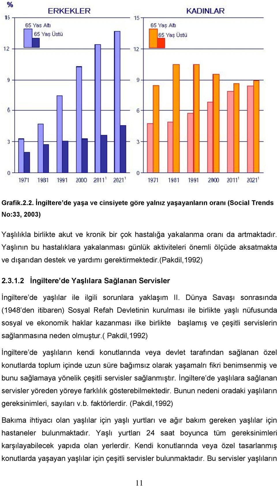 92) 2.3.1.2 Ġngiltere de YaĢlılara Sağlanan Servisler Ġngiltere de yaģlılar ile ilgili sorunlara yaklaģım II.