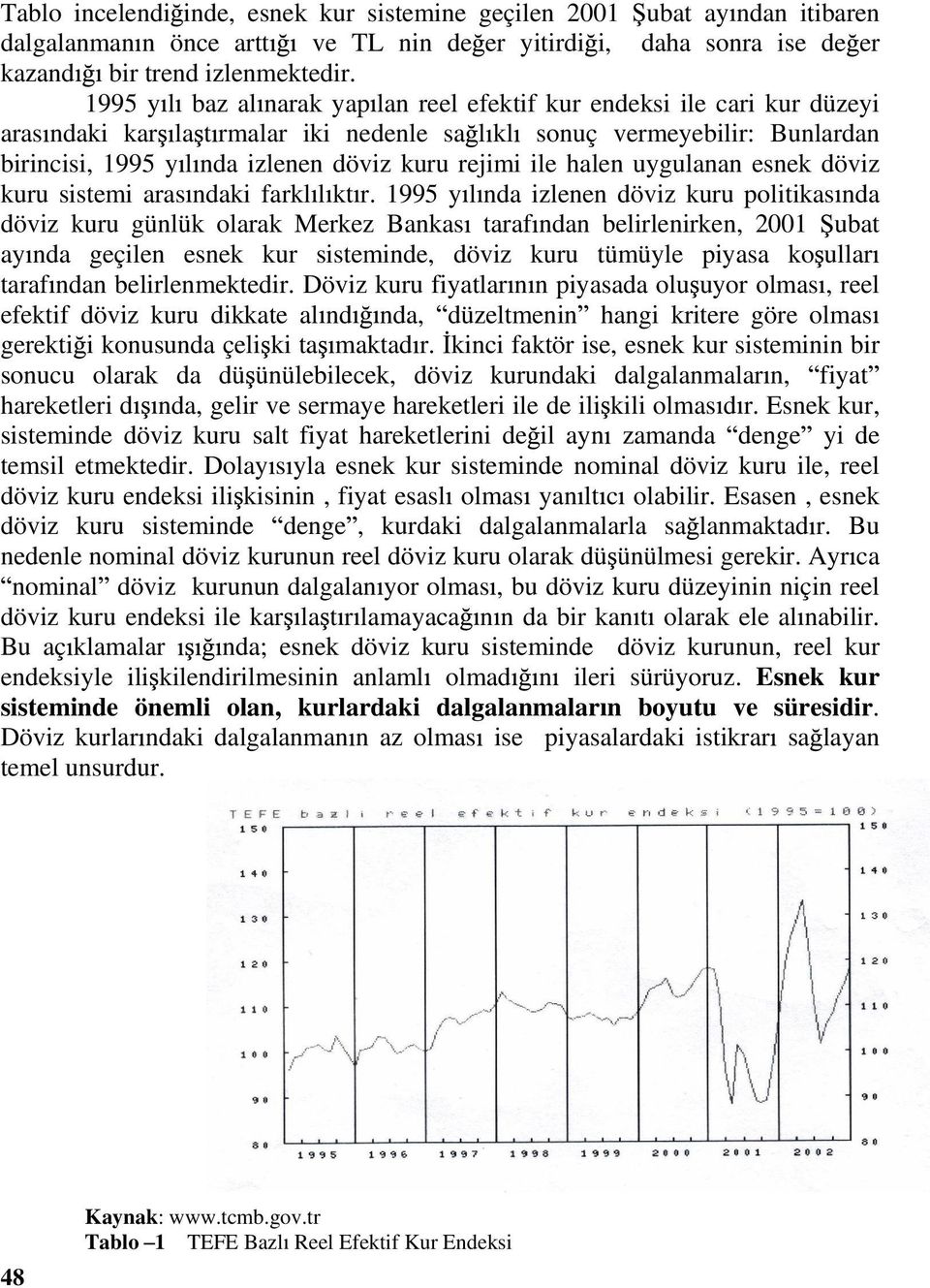 rejimi ile halen uygulanan esnek döviz kuru sistemi aras ndaki farkl l kt r.