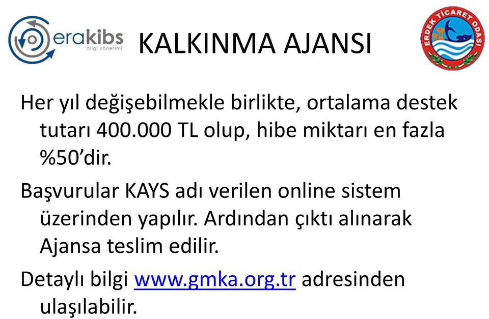 Başvurular KAYS adı verilen online sistem üzerinden yapılır.