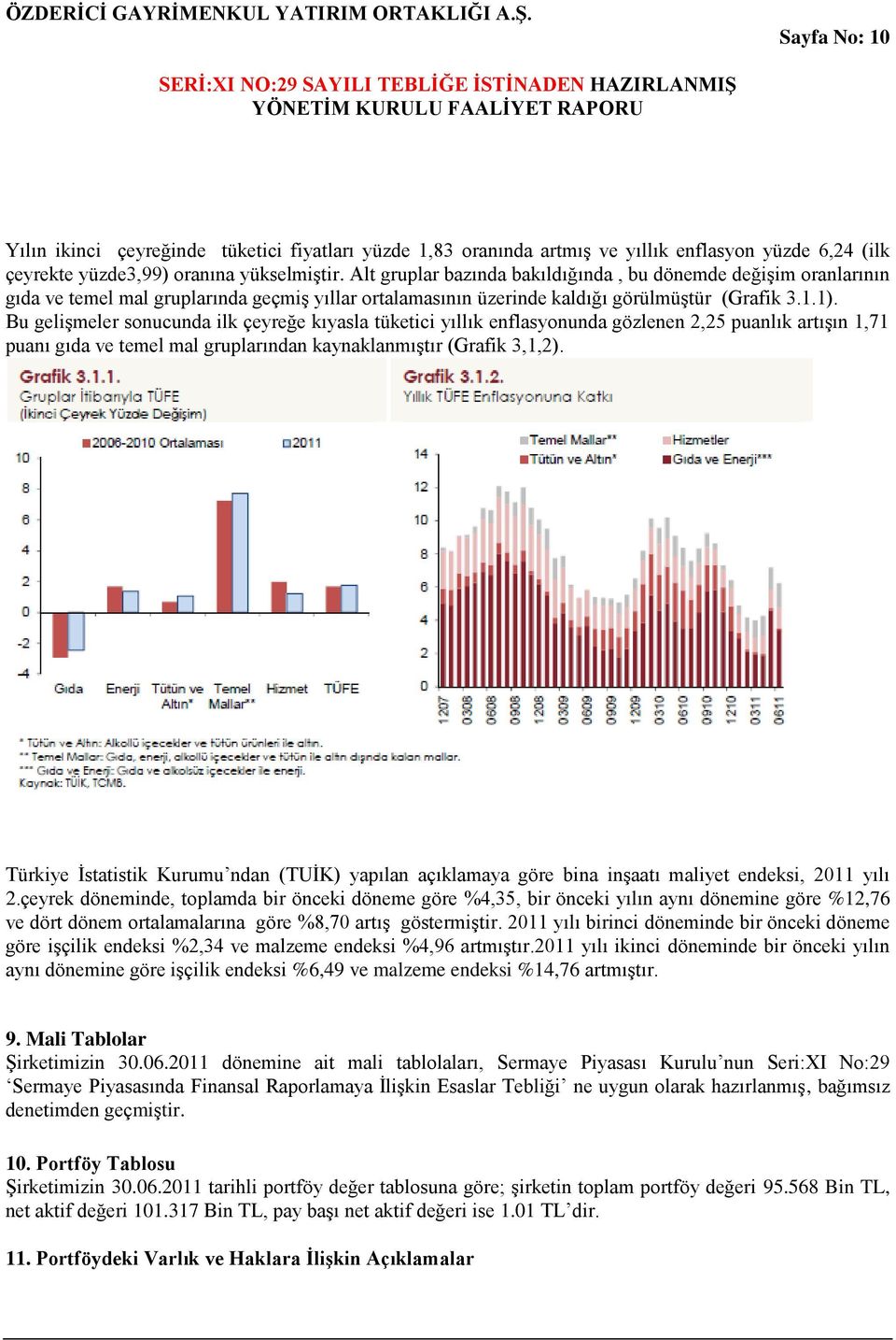 Bu gelişmeler sonucunda ilk çeyreğe kıyasla tüketici yıllık enflasyonunda gözlenen 2,25 puanlık artışın 1,71 puanı gıda ve temel mal gruplarından kaynaklanmıştır (Grafik 3,1,2).