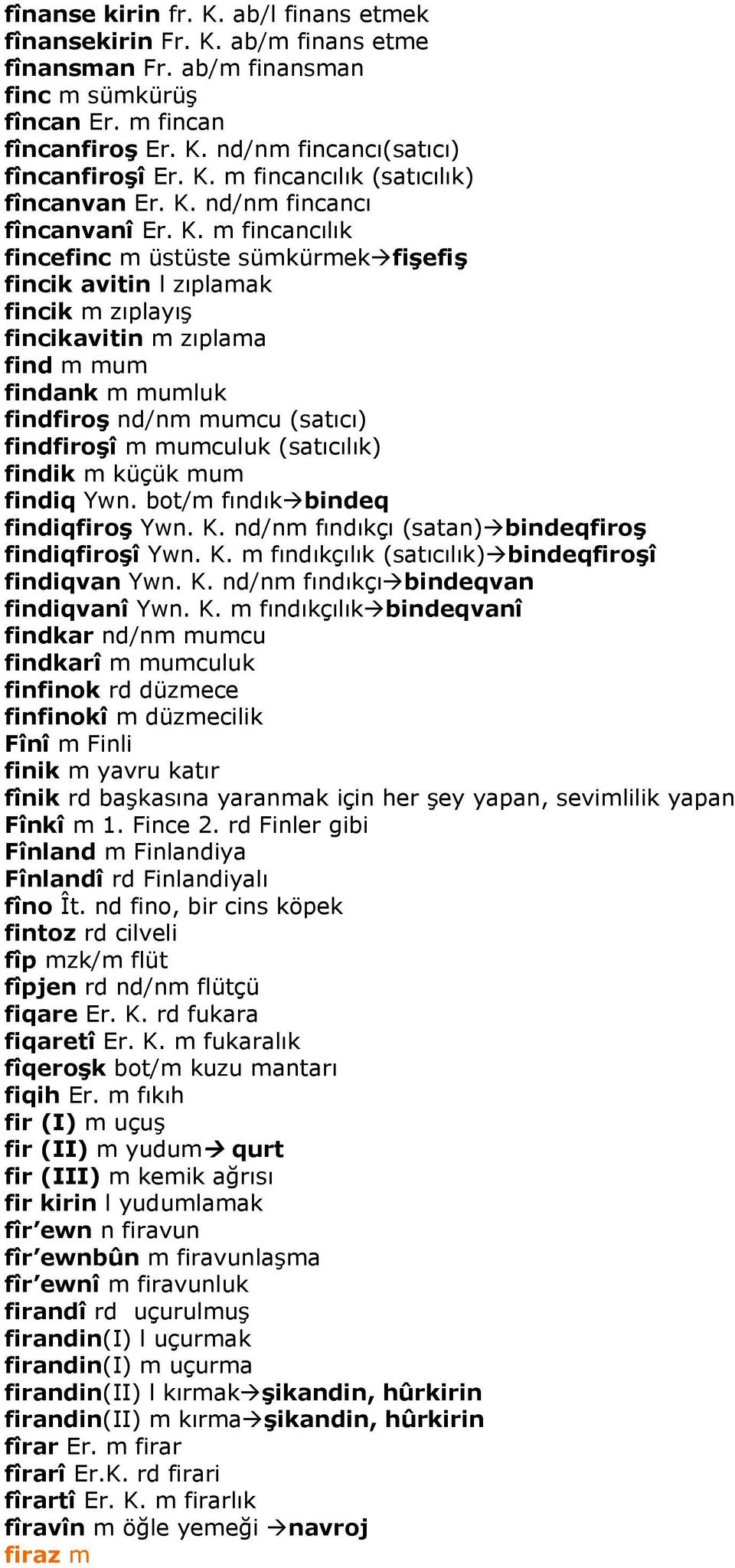 nd/nm fincancı fîncanvanî Er. K.