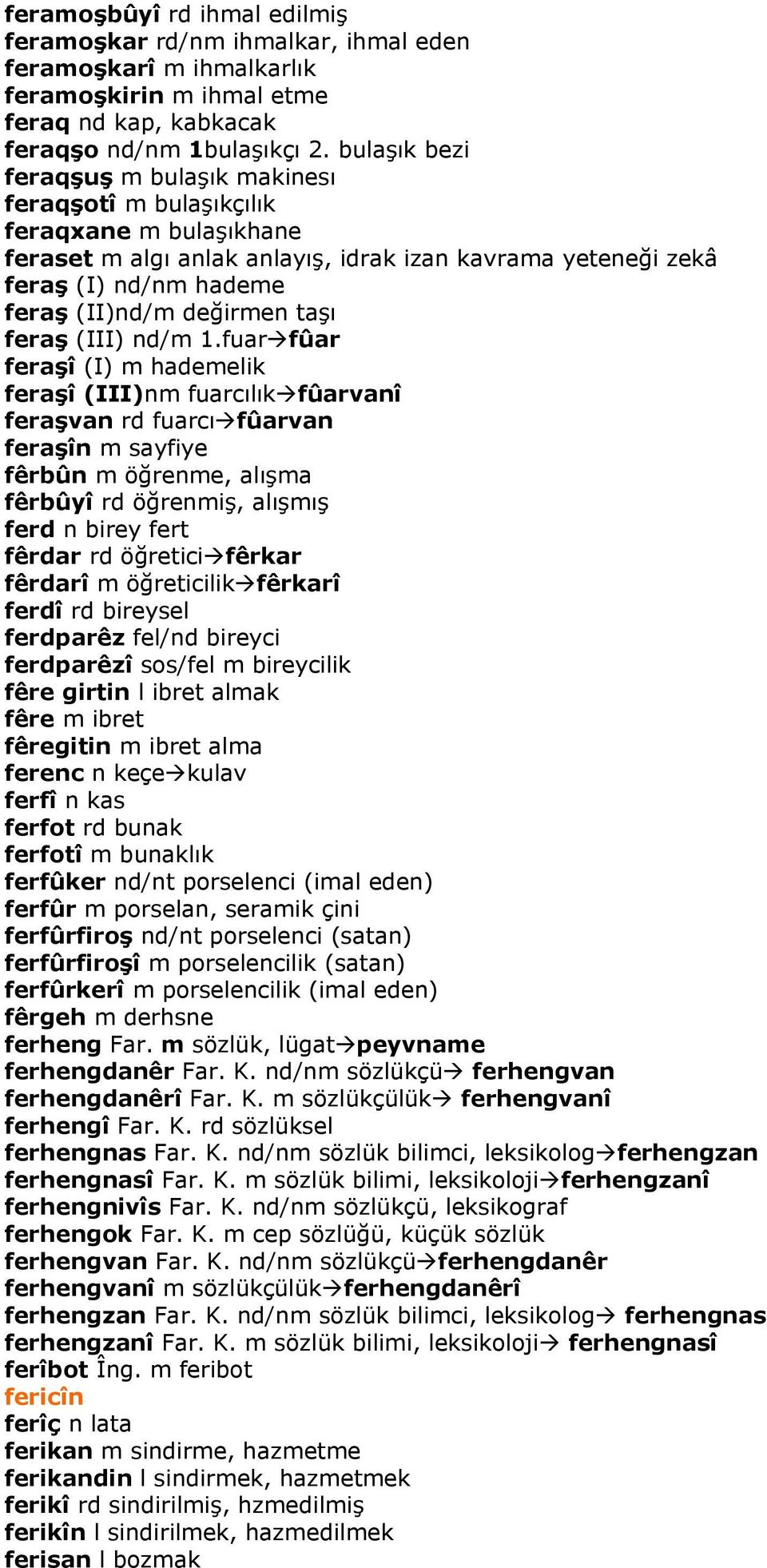 taşı feraş (III) nd/m 1.