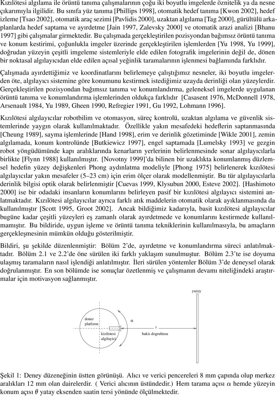 ayırdetme [Jain 1997, Zalevsky ] ve otomatik arazi analizi [Bhanu 1997] gibi çalışmalar girmektedir.