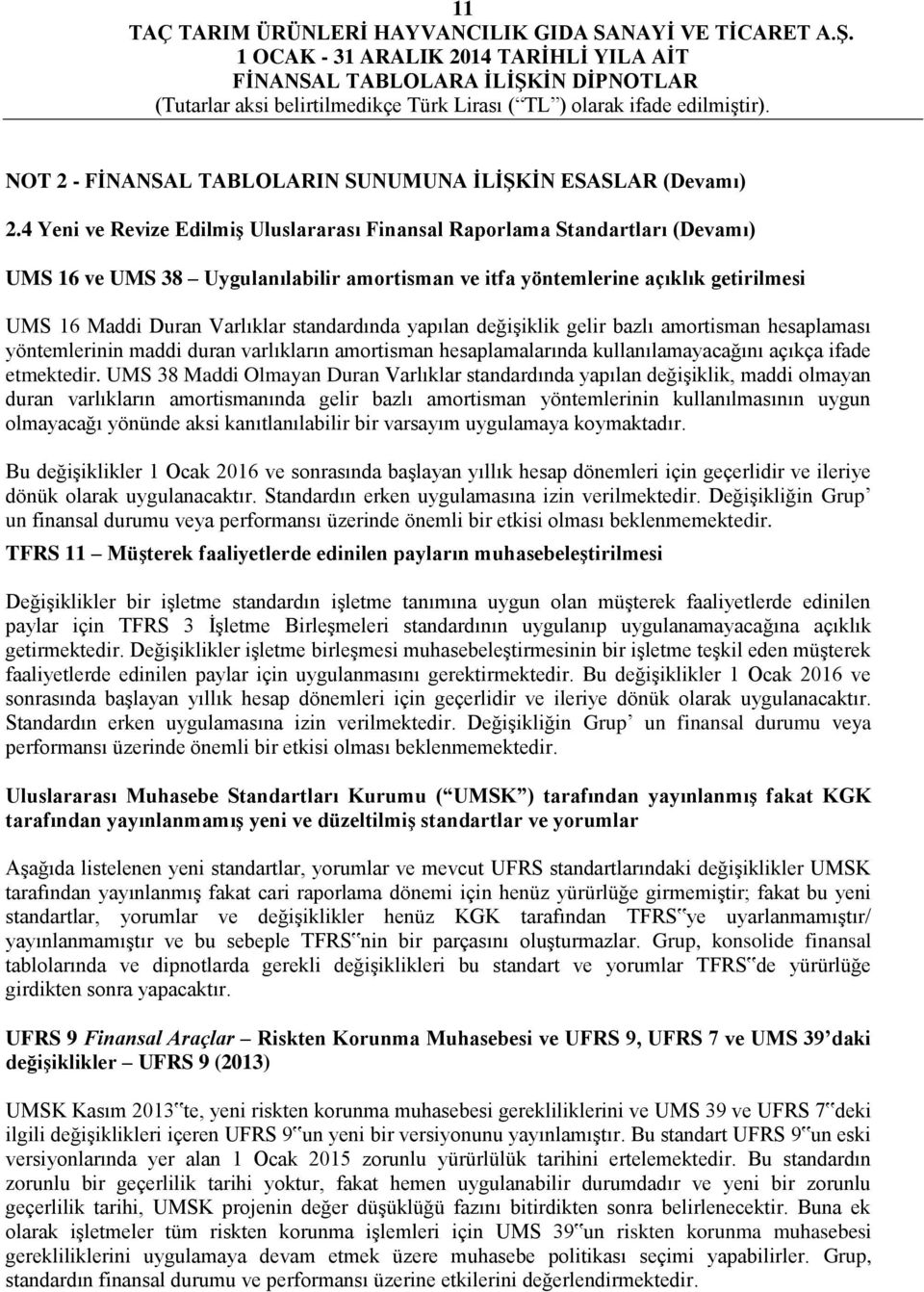 standardında yapılan değişiklik gelir bazlı amortisman hesaplaması yöntemlerinin maddi duran varlıkların amortisman hesaplamalarında kullanılamayacağını açıkça ifade etmektedir.