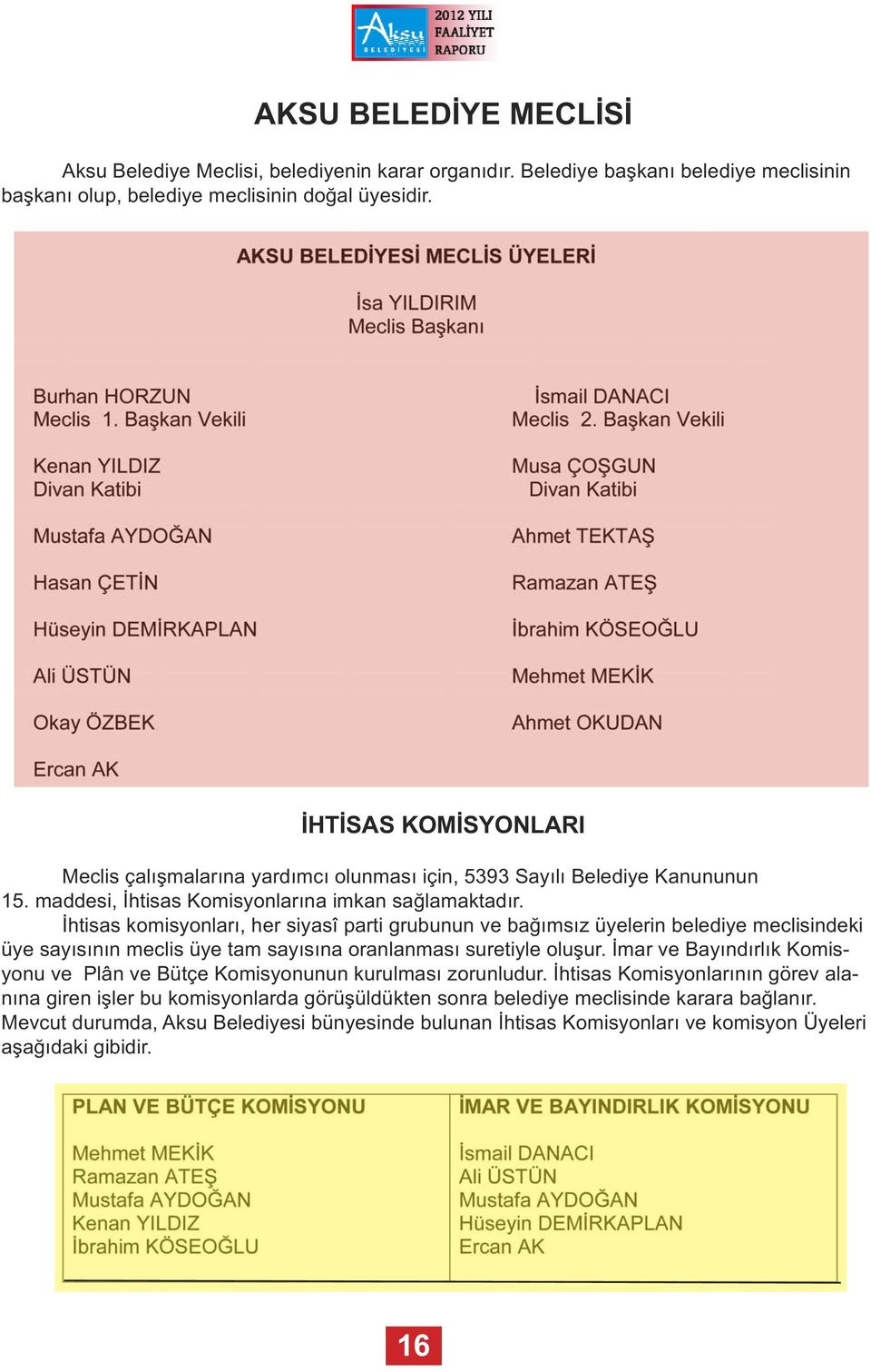 İhtisas komisyonları, her siyasî parti grubunun ve bağımsız üyelerin belediye meclisindeki üye sayısının meclis üye tam sayısına oranlanması suretiyle oluşur.