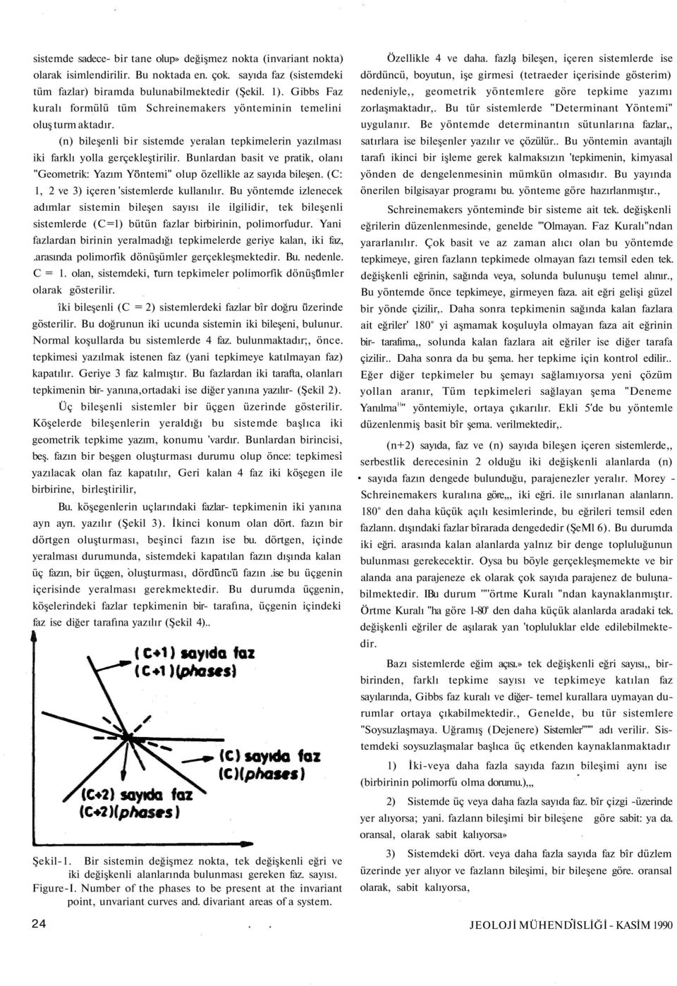 Bunlardan basit ve pratik, olanı "Geometrik: Yazım Yöntemi" olup özellikle az sayıda bileşen. (C: 1, 2 ve 3) içeren 'sistemlerde kullanılır.