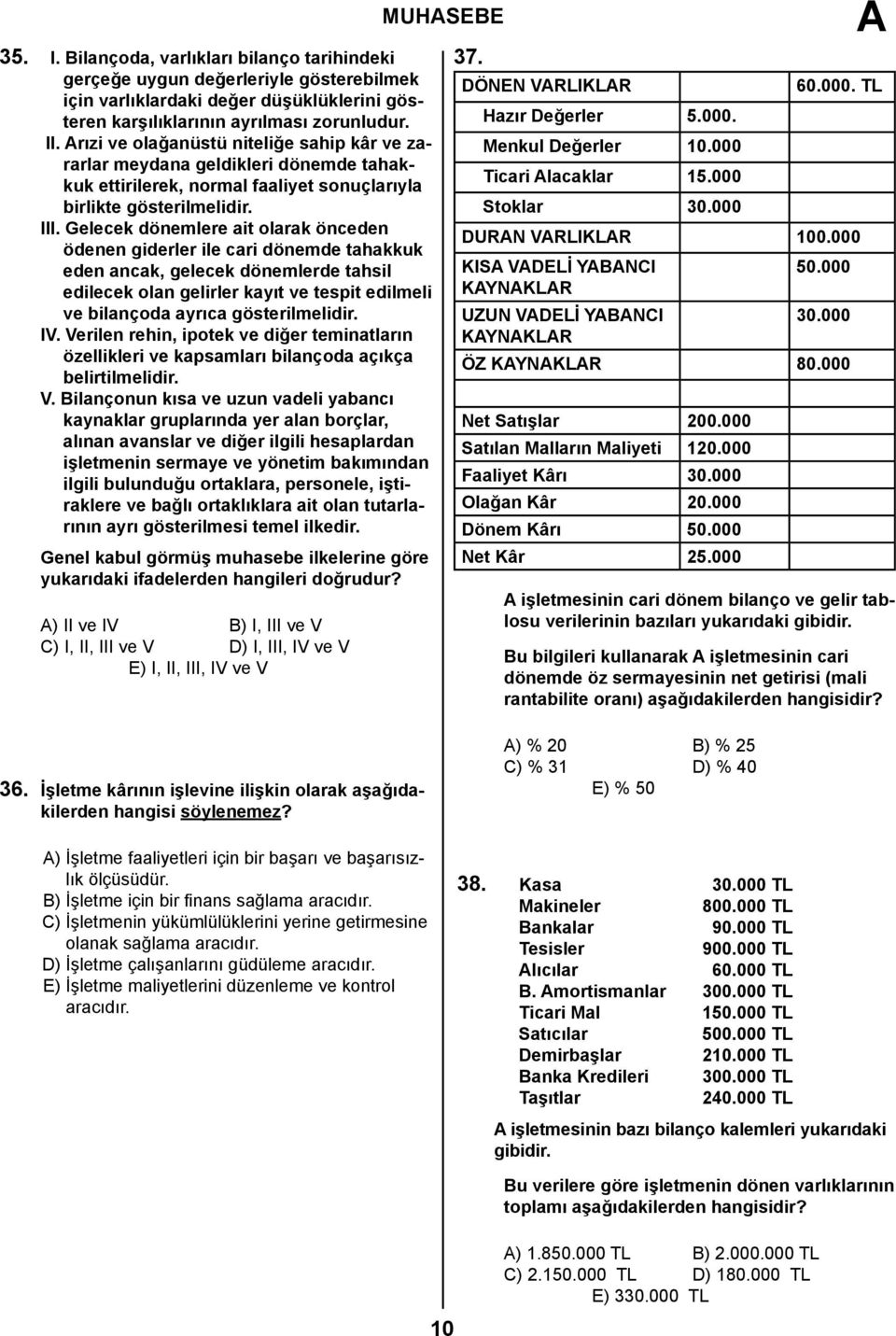 Gelecek dönemlere ait olarak önceden ödenen giderler ile cari dönemde tahakkuk eden ancak, gelecek dönemlerde tahsil edilecek olan gelirler kayıt ve tespit edilmeli ve bilançoda ayrıca