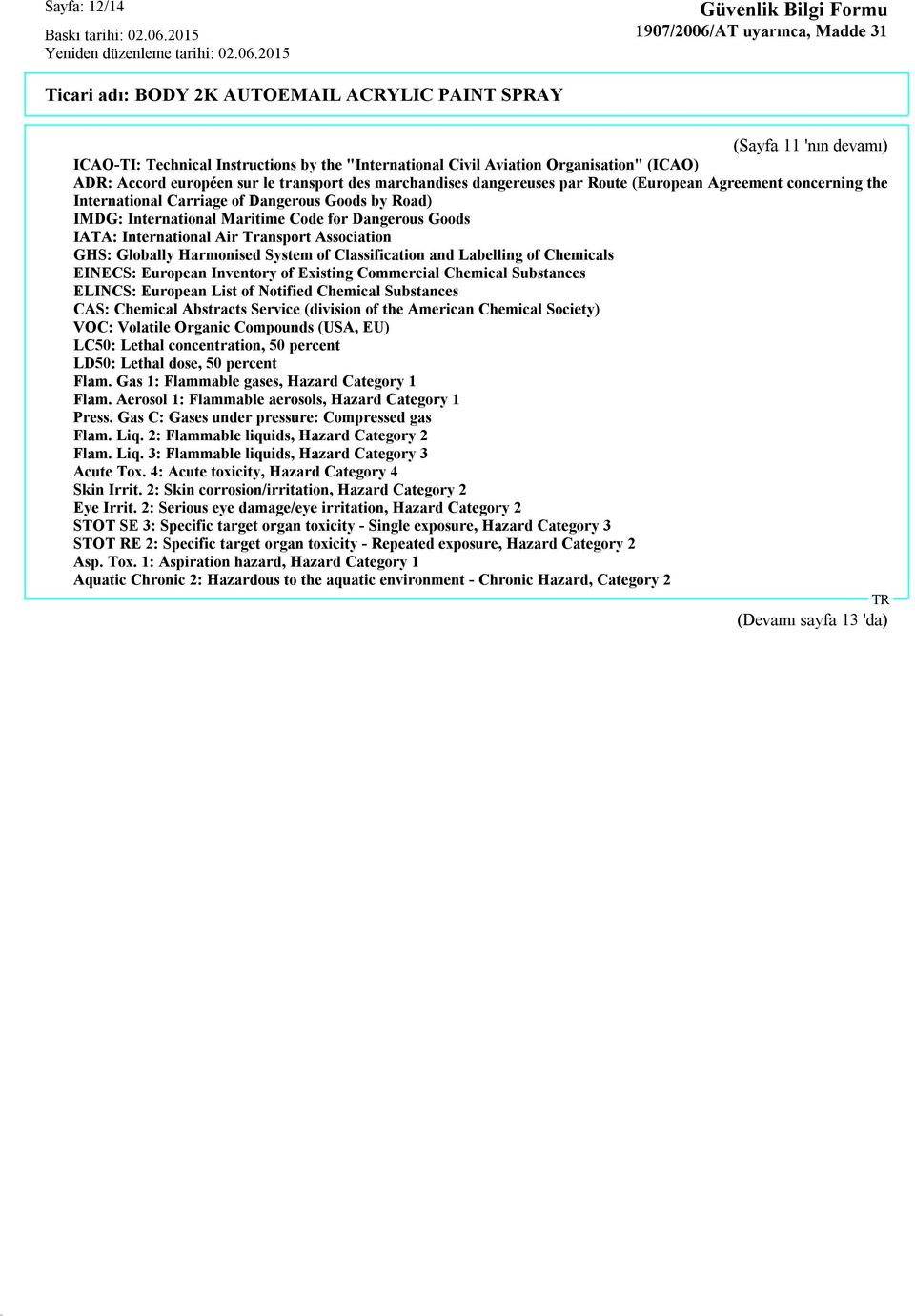 Globally Harmonised System of Classification and Labelling of Chemicals EINECS: European Inventory of Existing Commercial Chemical Substances ELINCS: European List of Notified Chemical Substances