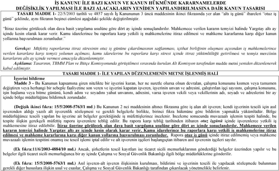 İtiraz üzerine görülecek olan dava basit yargılama usulüne göre dört ay içinde sonuçlandırılır. Mahkemece verilen kararın temyizi halinde Yargıtay altı ay içinde kesin olarak karar verir.