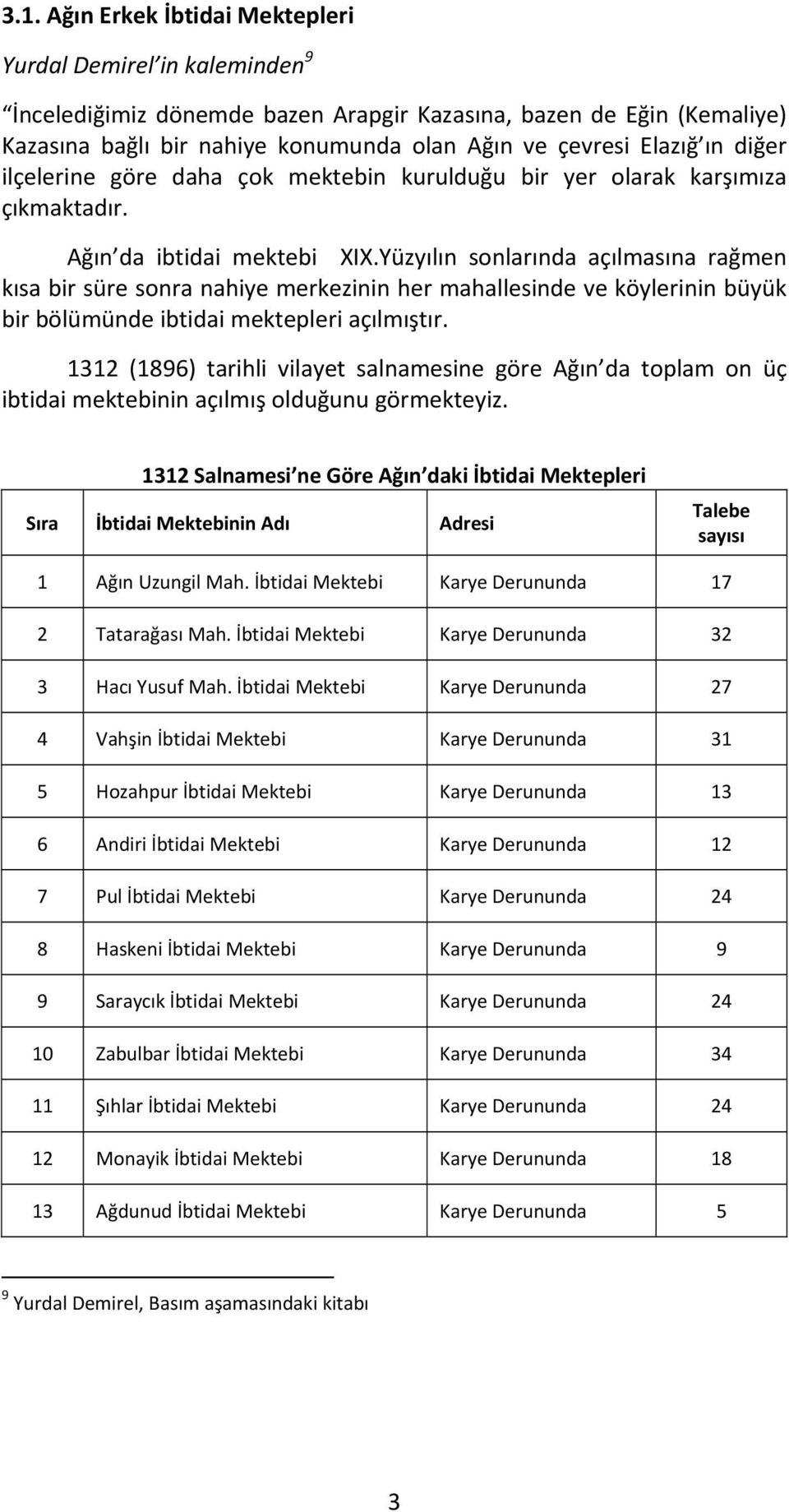 Yüzyılın sonlarında açılmasına rağmen kısa bir süre sonra nahiye merkezinin her mahallesinde ve köylerinin büyük bir bölümünde ibtidai mektepleri açılmıştır.