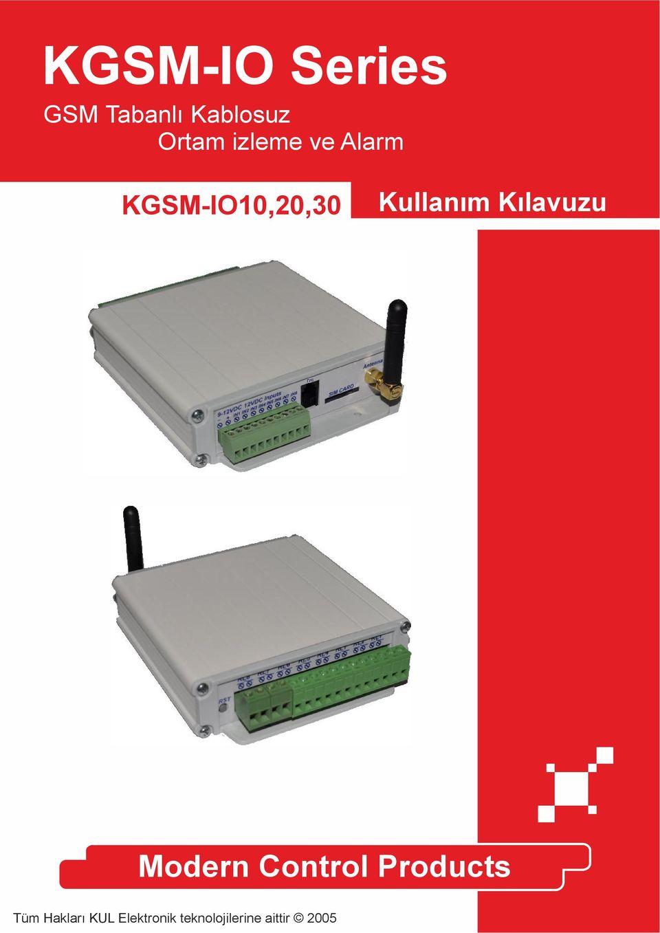 Kılavuzu Modern Control Products Tüm