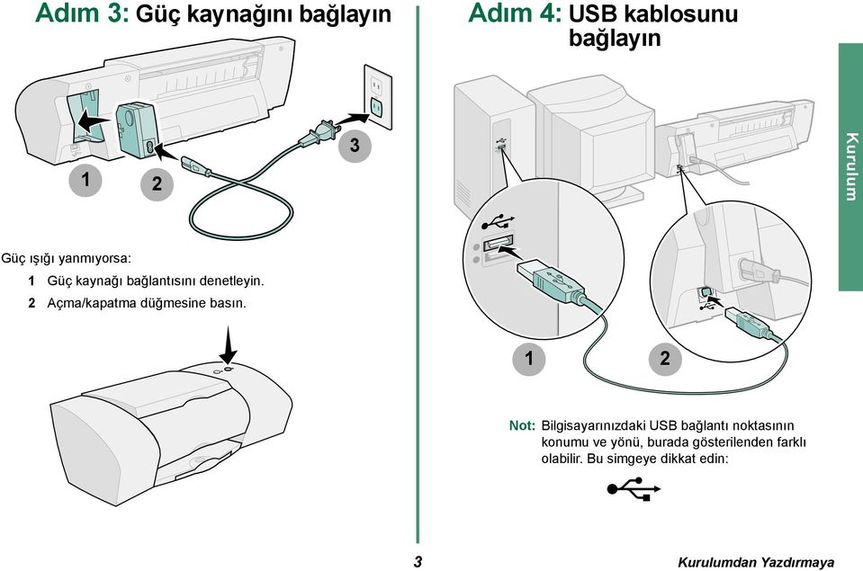 2 Açma/kapatma düğmesine basın.