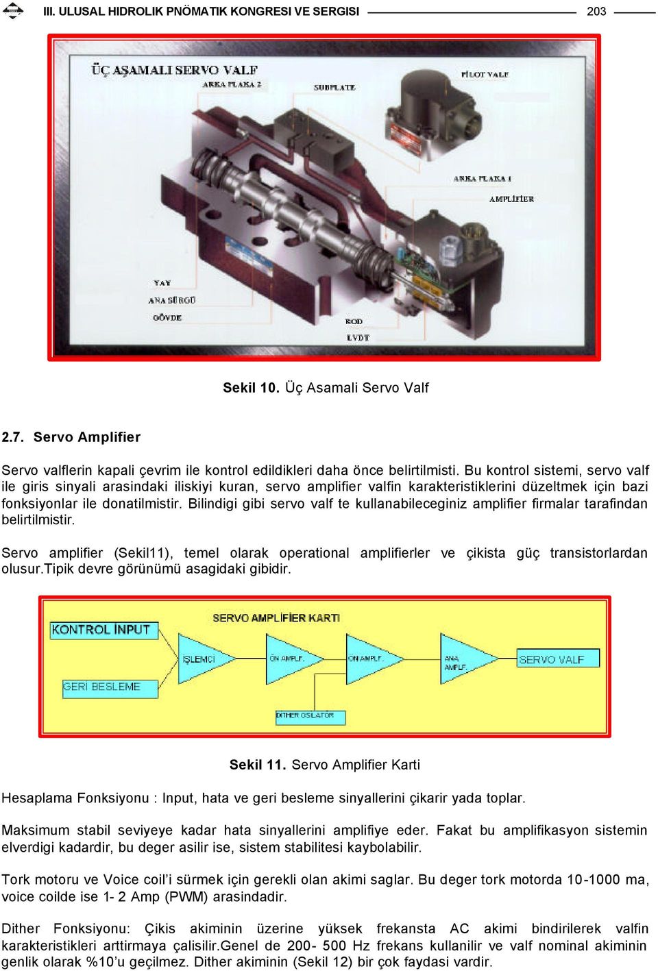 Bilindigi gibi servo valf te kullanabileceginiz amplifier firmalar tarafindan belirtilmistir. Servo amplifier (Sekil11), temel olarak operational amplifierler ve çikista güç transistorlardan olusur.