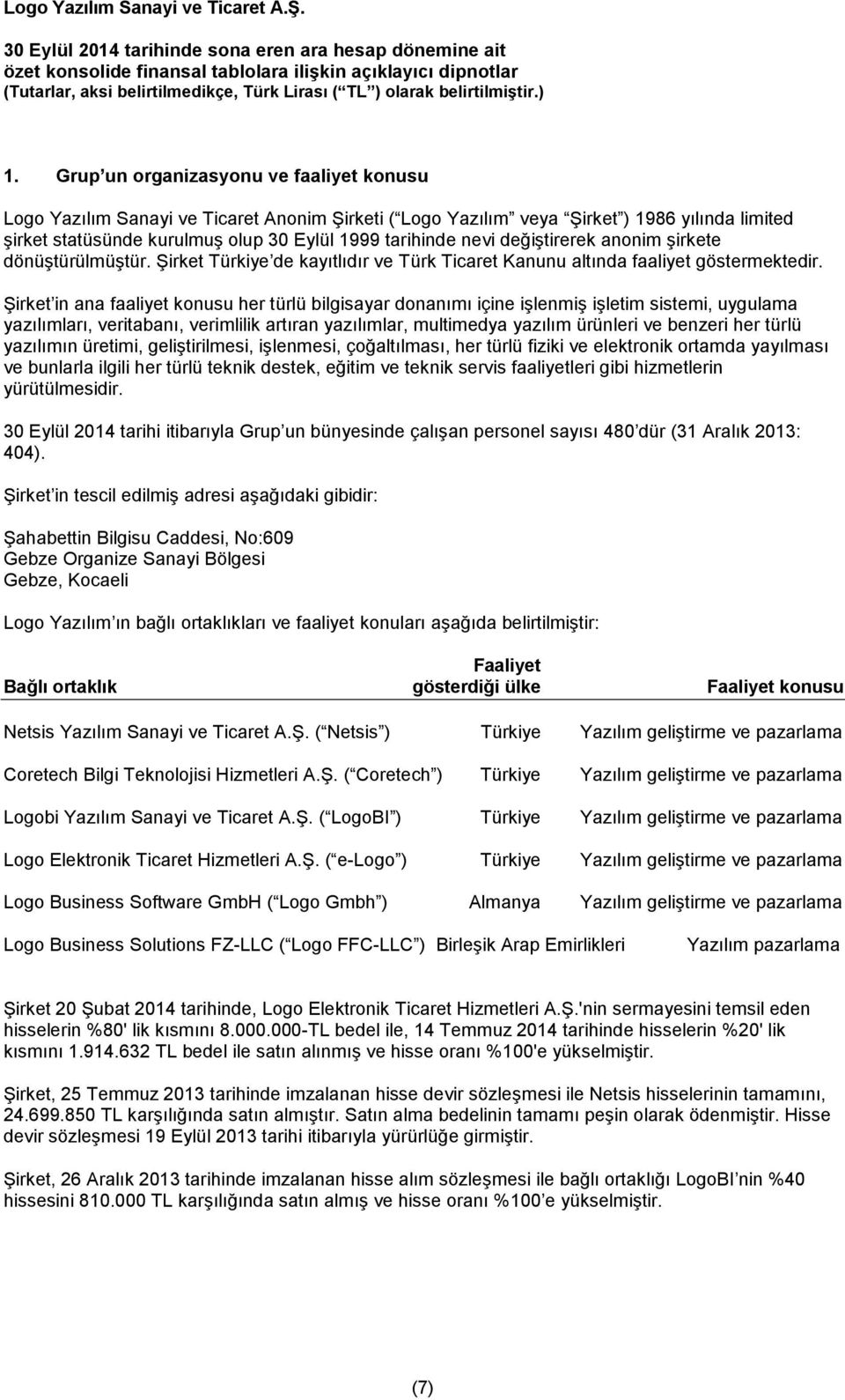 değiştirerek anonim şirkete dönüştürülmüştür. Şirket Türkiye de kayıtlıdır ve Türk Ticaret Kanunu altında faaliyet göstermektedir.