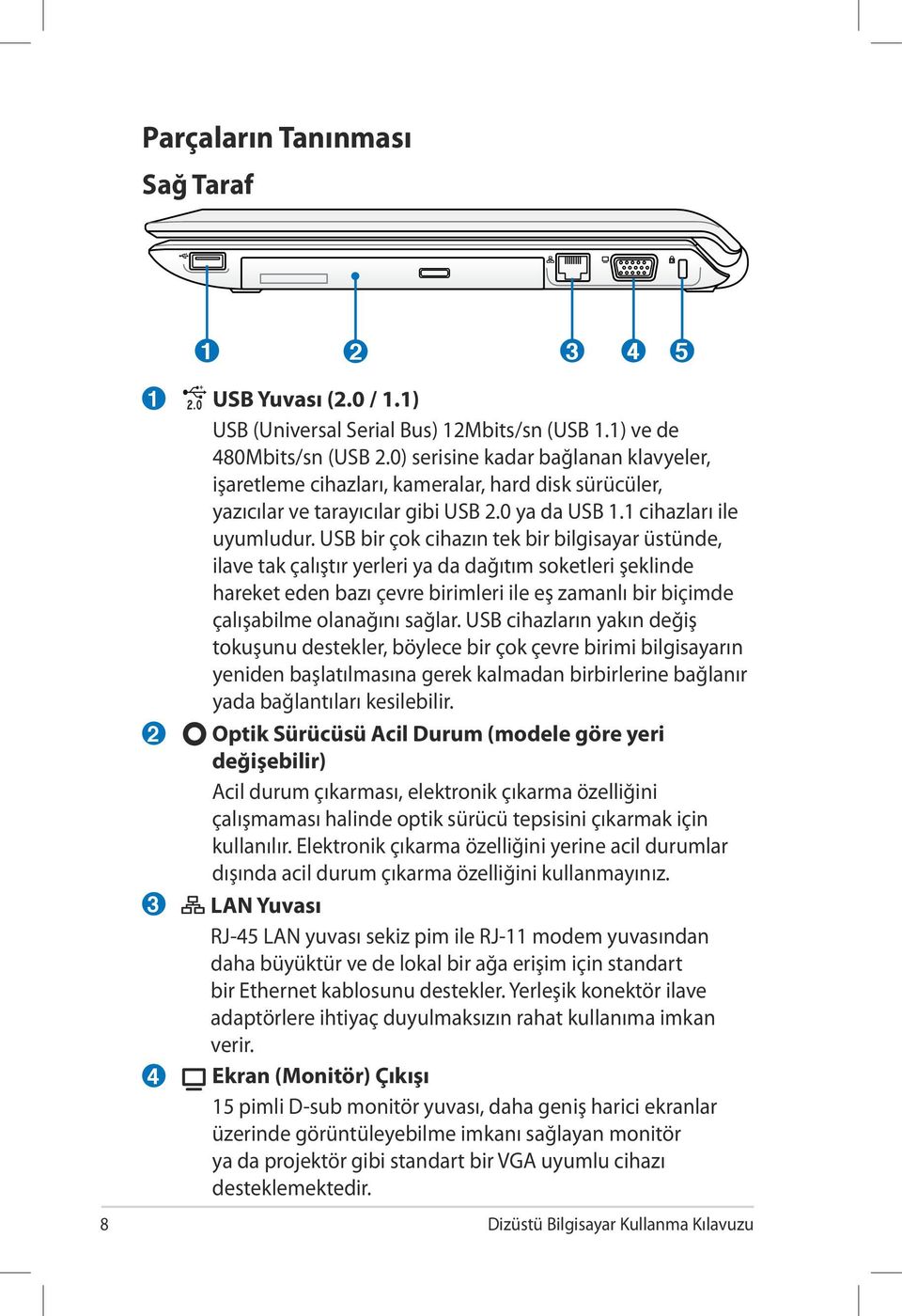 USB bir çok cihazın tek bir bilgisayar üstünde, ilave tak çalıştır yerleri ya da dağıtım soketleri şeklinde hareket eden bazı çevre birimleri ile eş zamanlı bir biçimde çalışabilme olanağını sağlar.