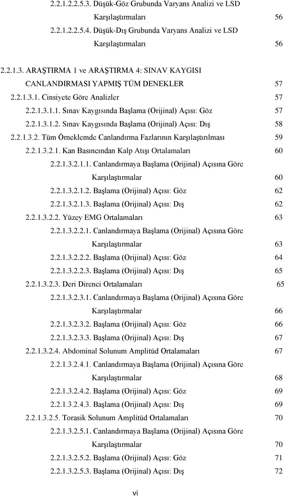 2.1.3.2.1. Kan Basıncından Kalp Atışı Ortalamaları 60 2.2.1.3.2.1.1. Canlandırmaya Başlama (Orijinal) Açısına Göre Karşılaştırmalar 60 2.2.1.3.2.1.2. Başlama (Orijinal) Açısı: Göz 62 2.2.1.3.2.1.3. Başlama (Orijinal) Açısı: Dış 62 2.