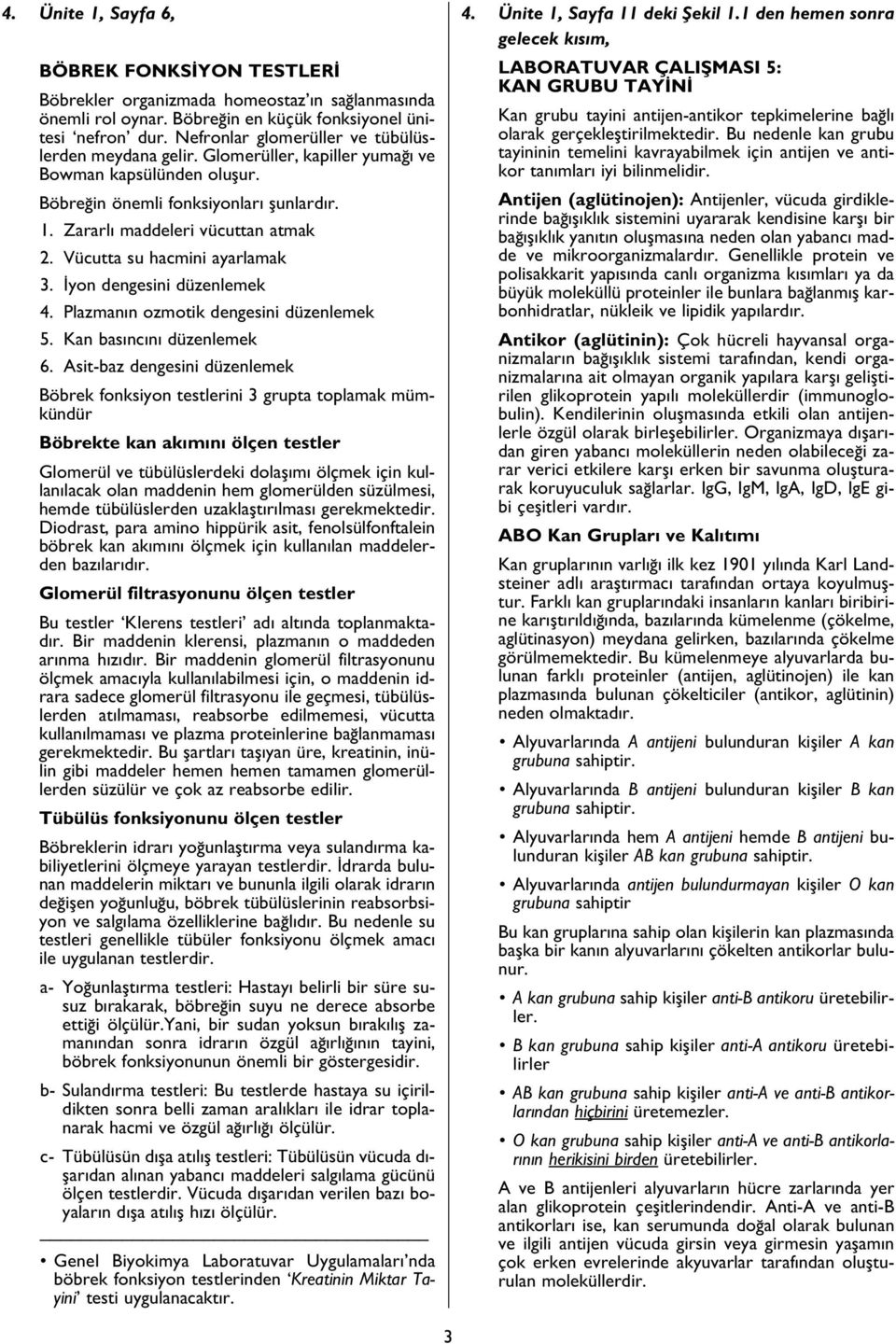 Vücutta su hacmini ayarlamak 3. yon dengesini düzenlemek 4. Plazman n ozmotik dengesini düzenlemek 5. Kan bas nc n düzenlemek 6.