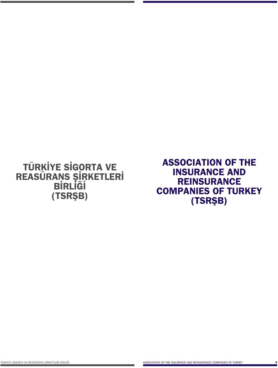 AND REINSURANCE COMPANIES OF TURKEY