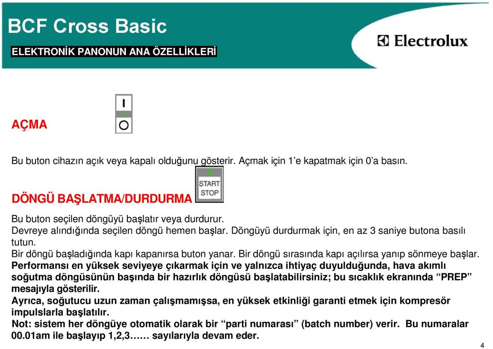 Bir döngü sırasında kapı açılırsa yanıp sönmeye başlar.