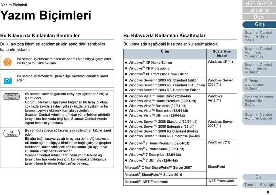 Bu sembol sadece görüntü tarayıcıyı ilgilendiren bilgiyi işaret eder.